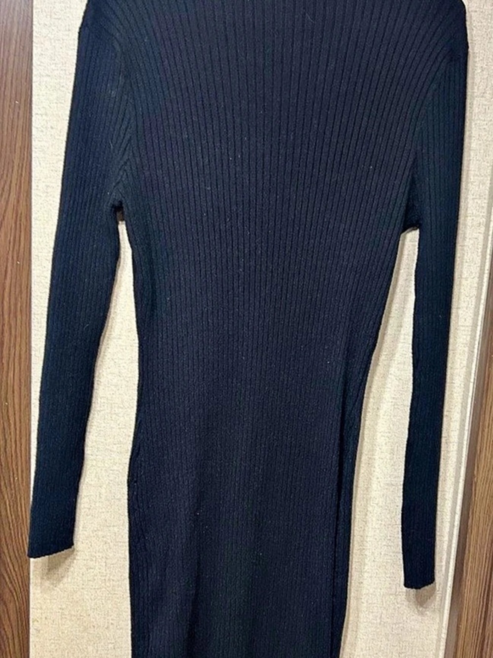 T.I.M.I.N.G Black Ribbed Midi Dress Size 2X Like New